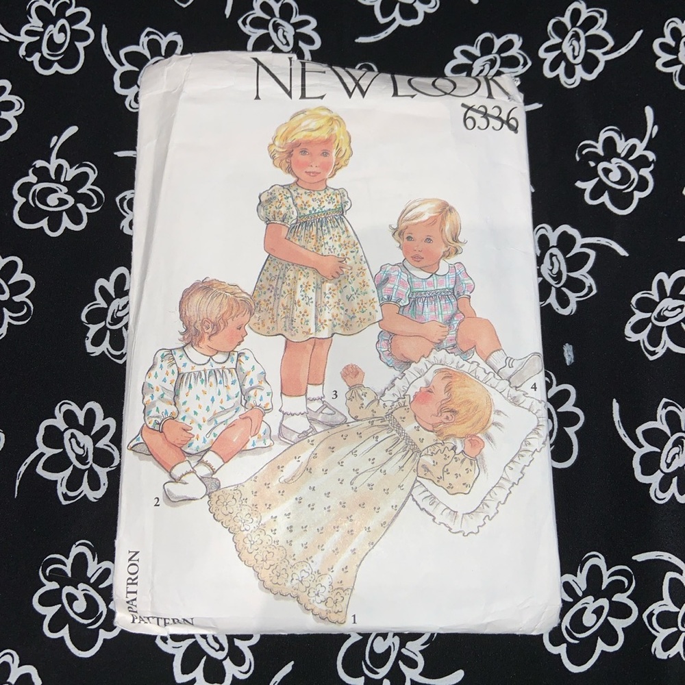 Vintage Newlook 6336 toddler/baby sewing pattern